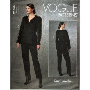 Vogue V1666 Misses 6 to 14 Guy Laroche Jacket and Pants Uncut Sewing Pattern